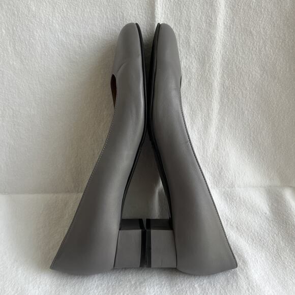 Bally Switzerland Halin.O Gray leather pumps size EU 40.5/US 10 small block heel - Picture 8 of 11